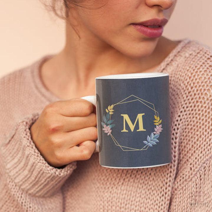 Custom Classic Monogrammed Initial Coffee Mug - www.giftlift.in