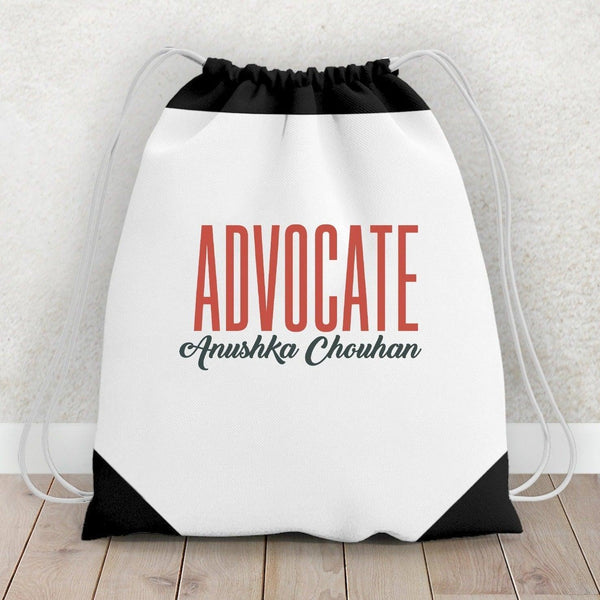 Customised Drawstring Bag for Advocates - Advocate Typo - Gift Lift