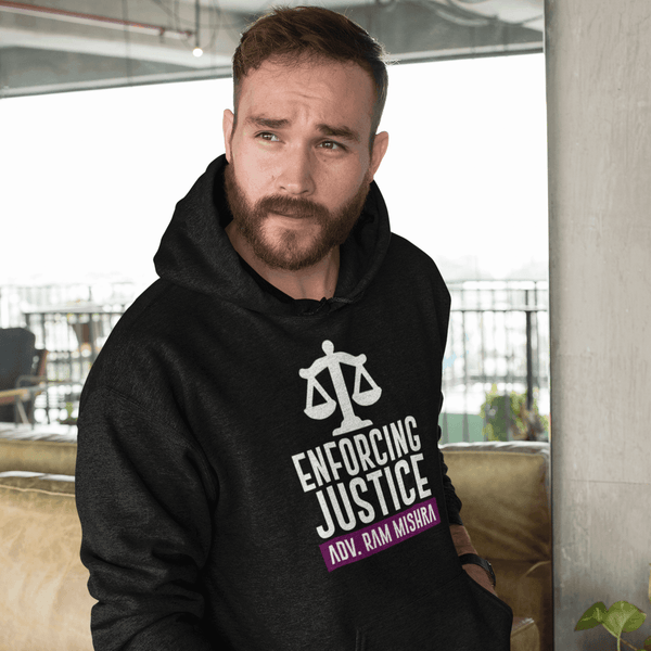 Customised Hoodie for Advocates | Enforcing Justice | Personalised Gift For Lawyers - Gift Lift