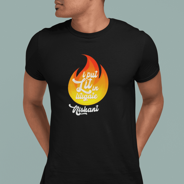 Customised T-Shirt for Advocates - Lit in litigate - Gift Lift