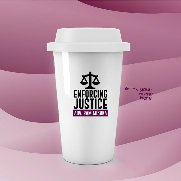 Customised Tumbler for Advocates - Enforcing Justice - Gift Lift
