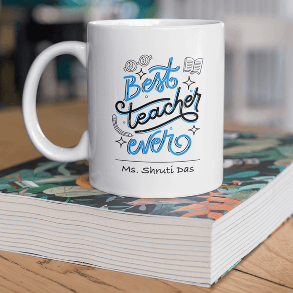 Personalised Best Teacher Art Coffee Mug - Gift Lift