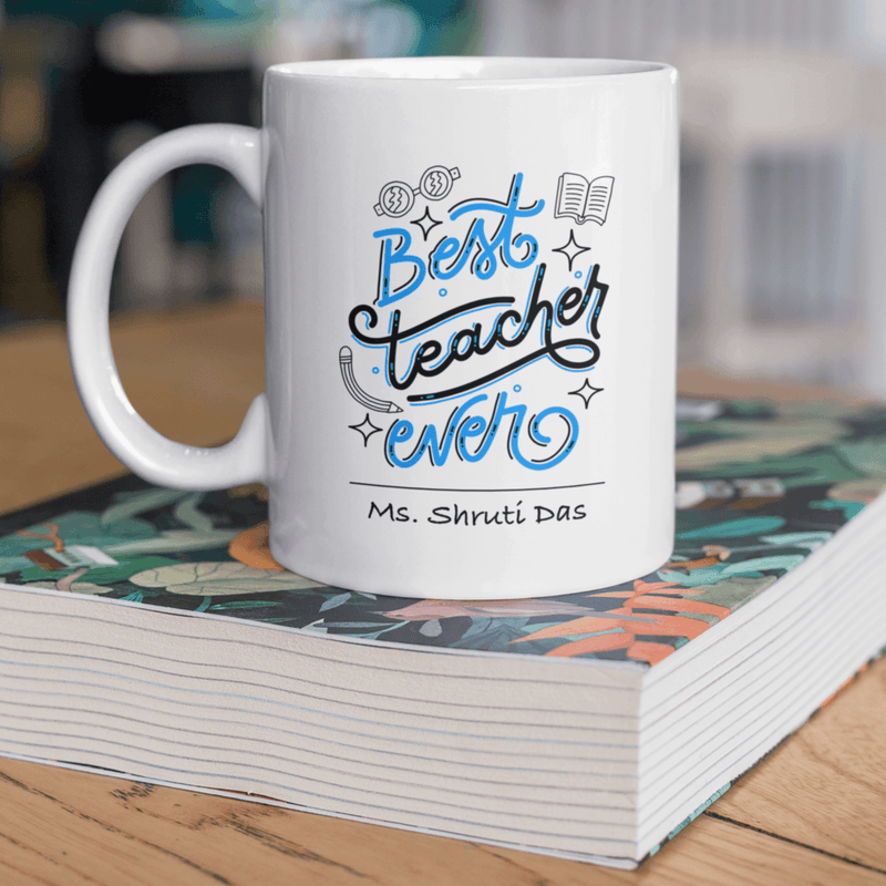 Personalised Best Teacher Art Coffee Mug - Gift Lift