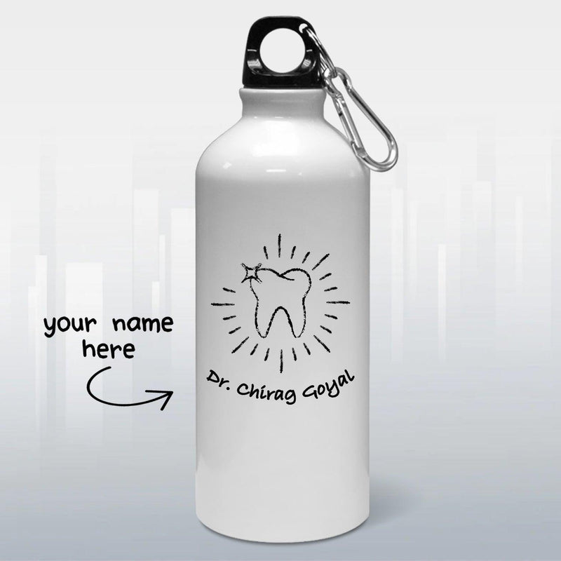 Personalised Dentist Chalk Art Water Bottle | Personalised Gift - Gift Lift
