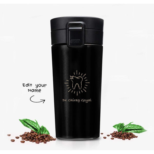 Personalised Dentist Chalk Name Art Steel Tumbler | Personalised Gift - Gift Lift