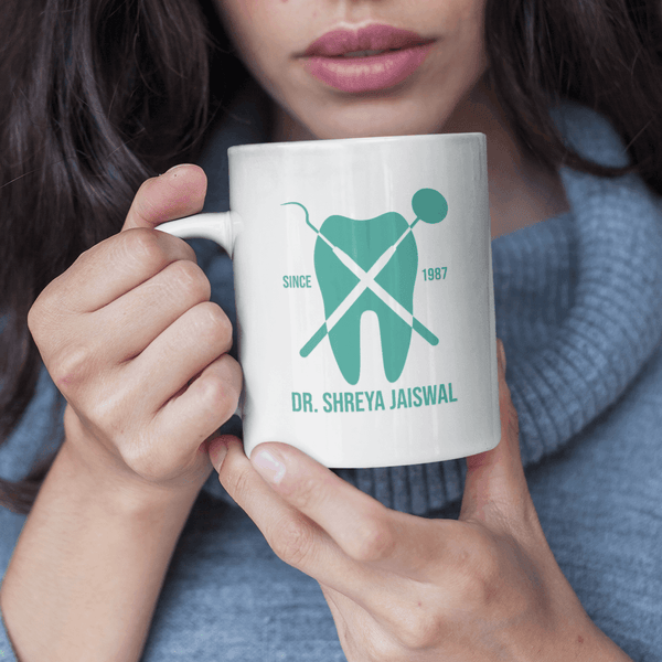 Personalised Dentist Equipment Art Coffee Mug - Gift Lift