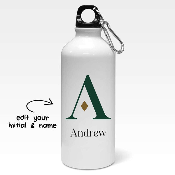 Personalised Elegant Green Initial Sipper Bottle - Gift Lift
