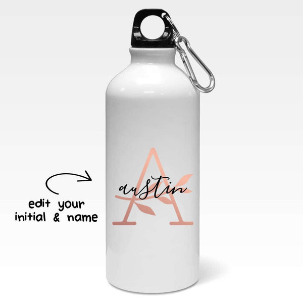 Personalised Floral Initial Name Sipper Bottle - Gift Lift