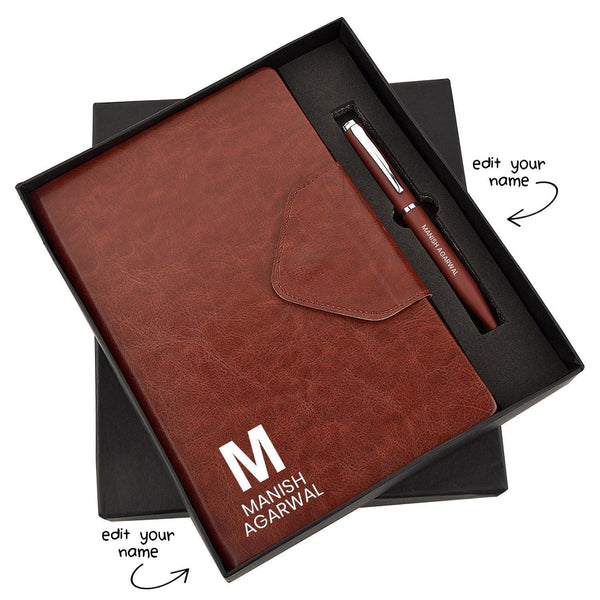 Personalised Initial & Name Diary & Pen Joining Kit - Gift Lift