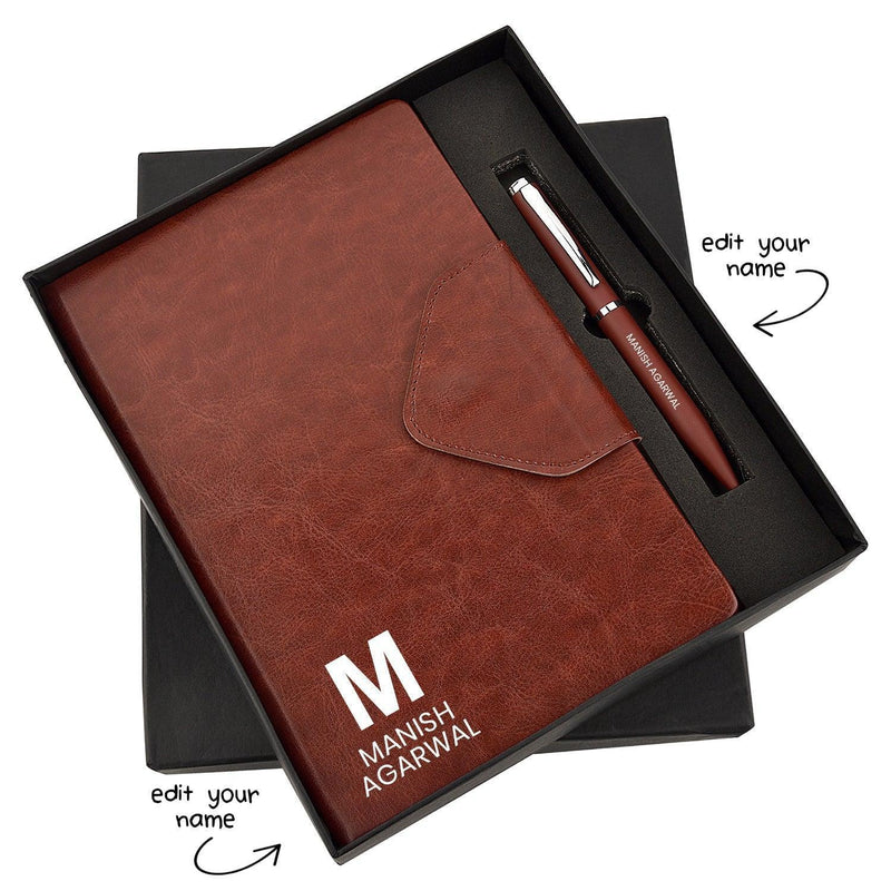 Personalised Initial & Name Diary & Pen Joining Kit - Gift Lift