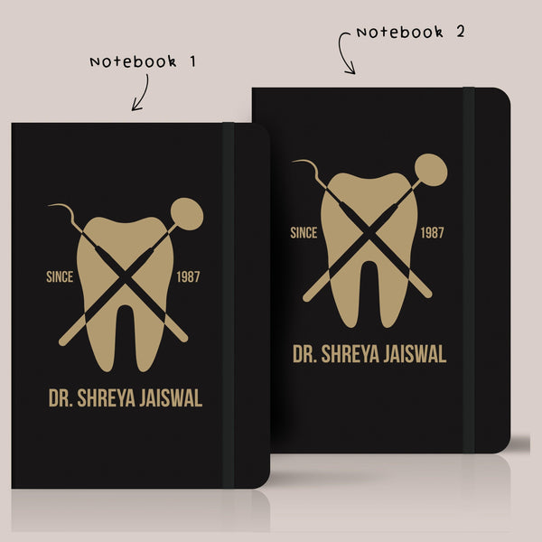 Personalised Notebook For Dentists - Dental Equipment Logo - Set of 2 Notebooks | Personalised Gift - Gift Lift