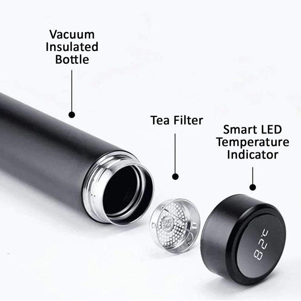 Personalised Premium Temperature Bottle (Hot & Cold Vacuum Flask) With Company Logo - Gift Lift
