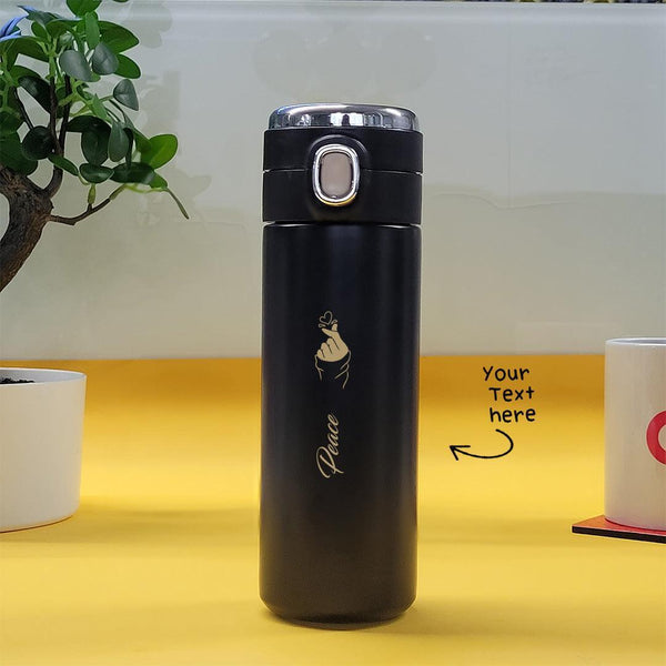 Personalised Premium Vaccum Flask for BTS Fans | Saranghae Icon Vertical Design - Gift Lift