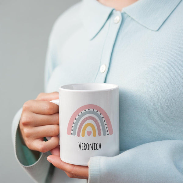 Personalised Rainbow Art Custom Name Coffee Mug - Gift Lift