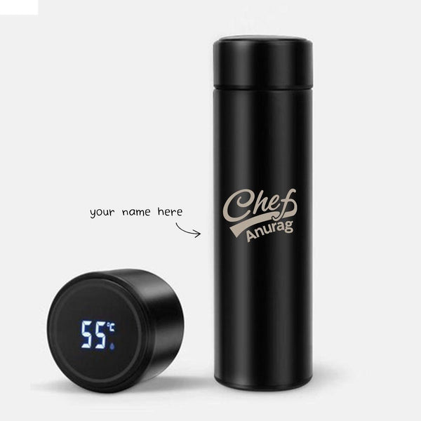Personalised Temperature Bottle for Chefs | Chef Art Icon | Ideal Gift For Chefs - Gift Lift