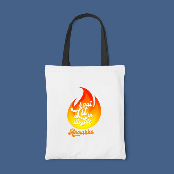 Personalised Tote Bag for Advocates - Lit in litigate - Gift Lift