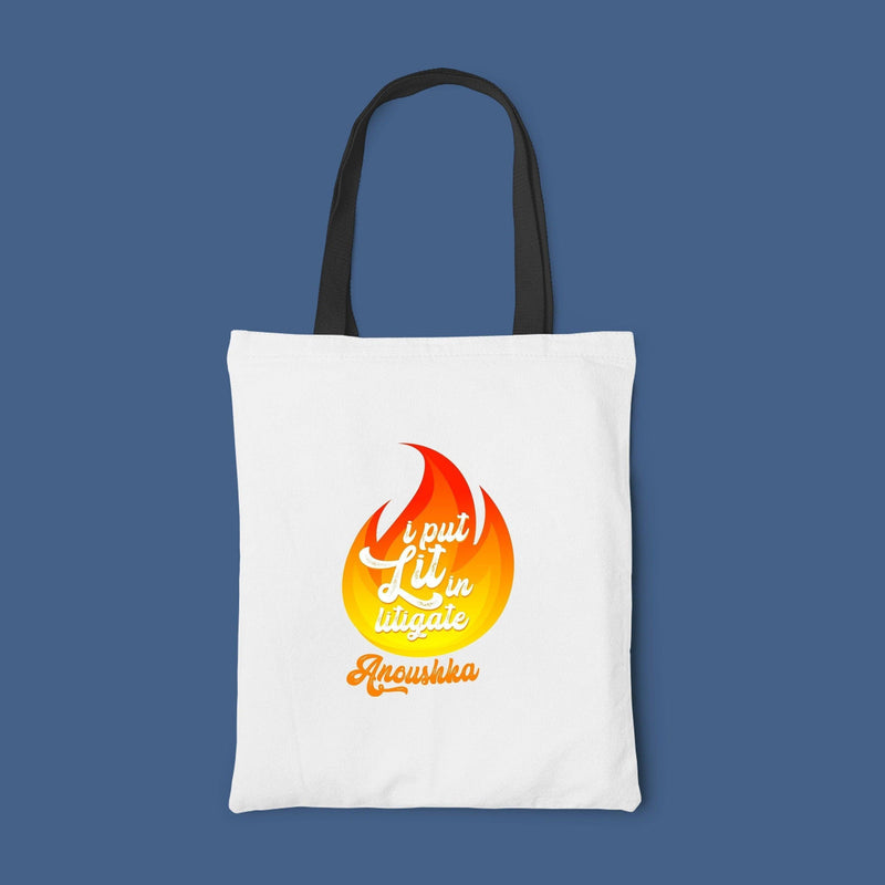 Personalised Tote Bag for Advocates - Lit in litigate - Gift Lift