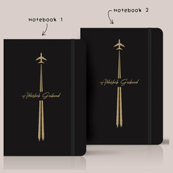 Personalized Aviation Runway Art Name Notebook - Set of 2 - Gift Lift