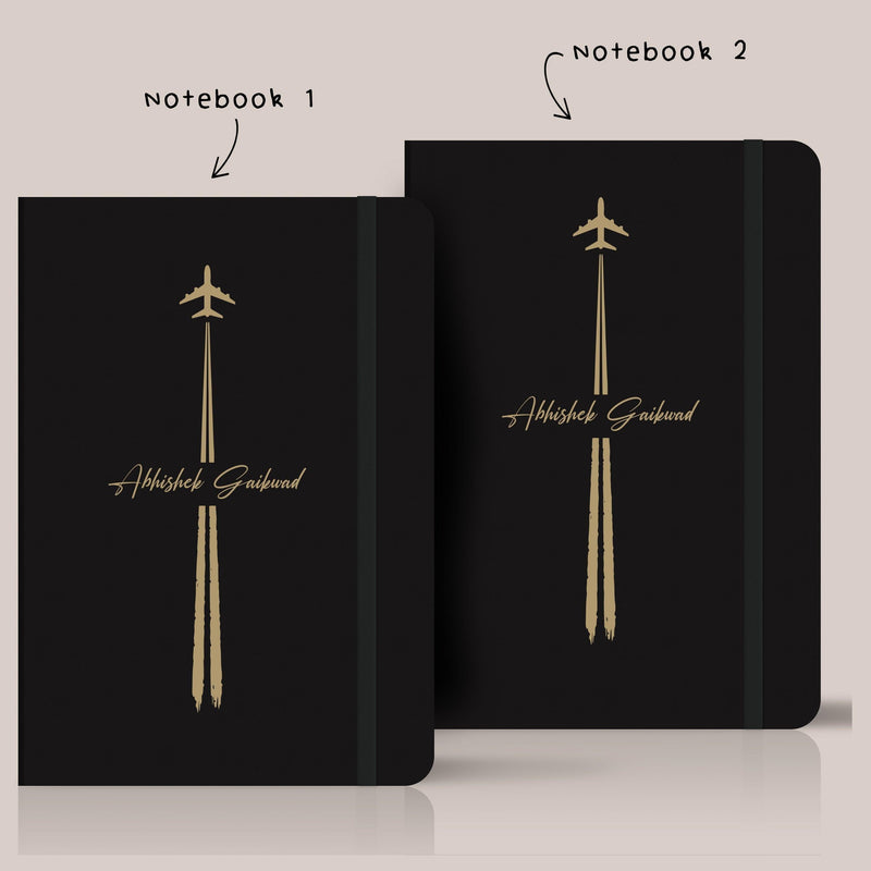 Personalized Aviation Runway Art Name Notebook - Set of 2 - Gift Lift