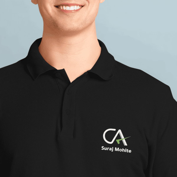 Personalized CA Art Polo Tshirt - Black - Gift Lift