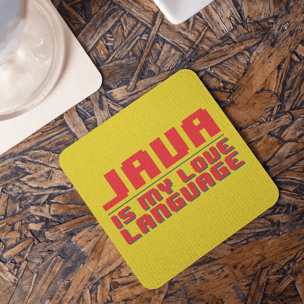 Personalized Coaster for Engineers - JAVA is my love language - Gift Lift
