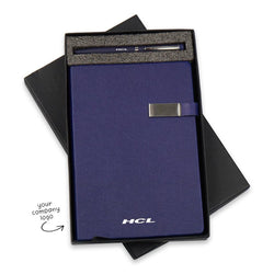 Personalized Company Logo - Blue color Diary & Pen Joining Kit - Gift Lift