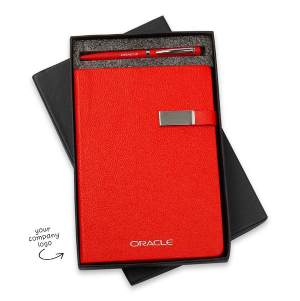 Personalized Company Logo - Red color Diary & Pen Joining Kit - Gift Lift