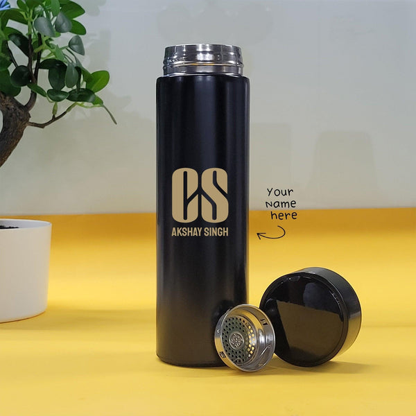 Personalized CS Logo Art Temperature Bottle (Hot & Cold Vacuum Flask) - Gift Lift