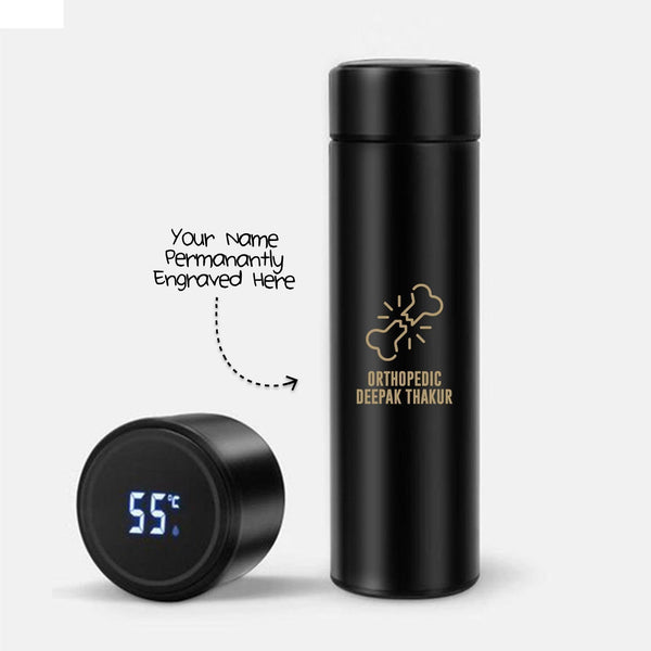 Personalized Doctor Logo of your choice & Name on Temperature Bottle (Hot & Cold Vacuum Flask) | Personalised Gift - Gift Lift