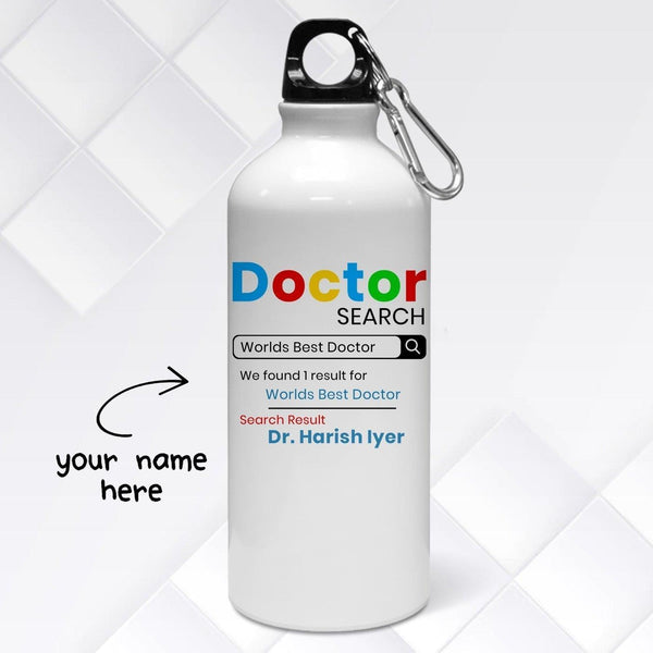 Personalized Doctor Search Art Water Bottle | Personalised Gifts - Gift Lift