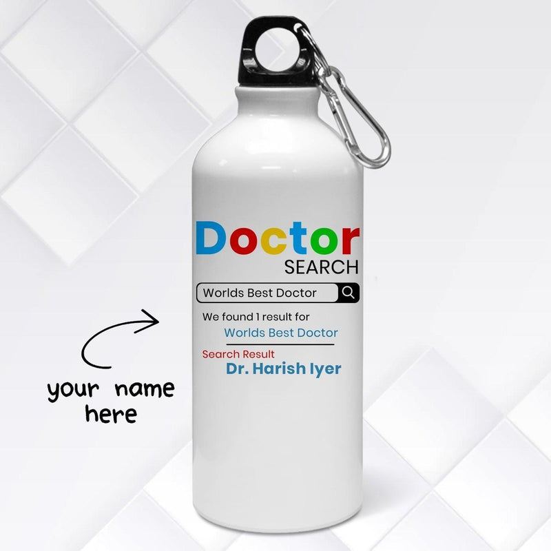 Personalized Doctor Search Art Water Bottle | Personalised Gifts - Gift Lift