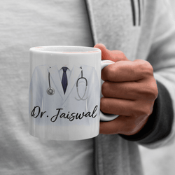 Personalized Doctor Uniform Art Coffee Mug - Gift Lift