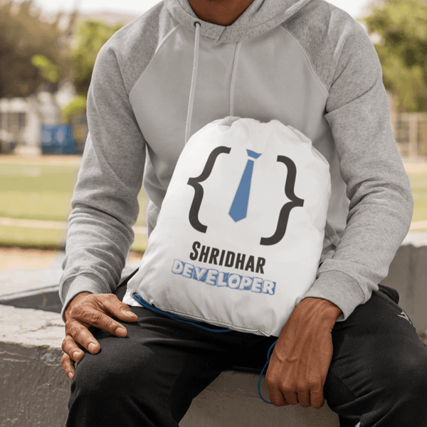 Personalized Drawstring bag for Engineers - Developer - Gift Lift