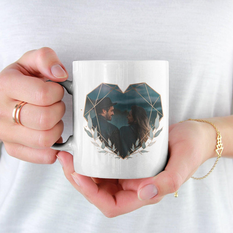 Personalized Elegant Heart Shape Photo Coffee Mug - Gift Lift