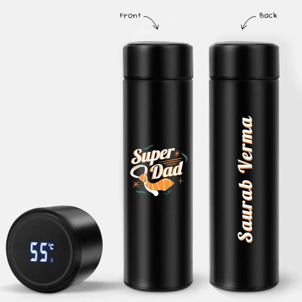 Personalized Father's Day Temperature Bottle (Hot & Cold Vacuum Flask) - Gift Lift