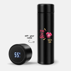 Personalized Go Girl Name Temperature Bottle (Hot & Cold Vacuum Flask) - Gift Lift
