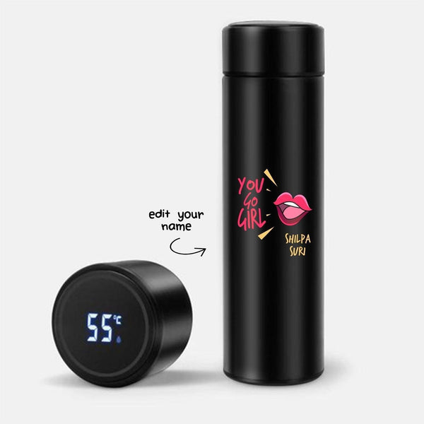 Personalized Go Girl Name Temperature Bottle (Hot & Cold Vacuum Flask) - Gift Lift