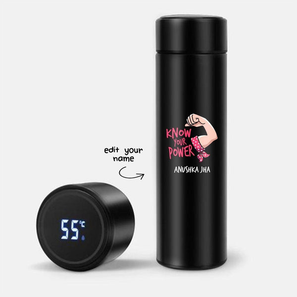 Personalized Know Your Power Art Temperature Bottle (Hot & Cold Vacuum Flask) - Gift Lift