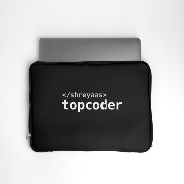 Personalized Laptop Sleeve for Programmers - Top coder - Gift Lift