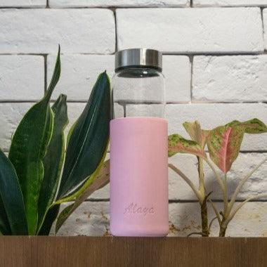Personalized Pastel Borosilicate Glass Bottle with Silicone - Gift Lift