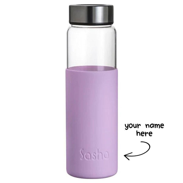 Personalized Pastel Borosilicate Glass Bottle with Silicone - Gift Lift