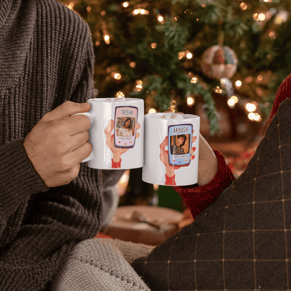 Personalized Perfect Match Romantic Couple Coffee Mug - Set of 2 - Gift Lift