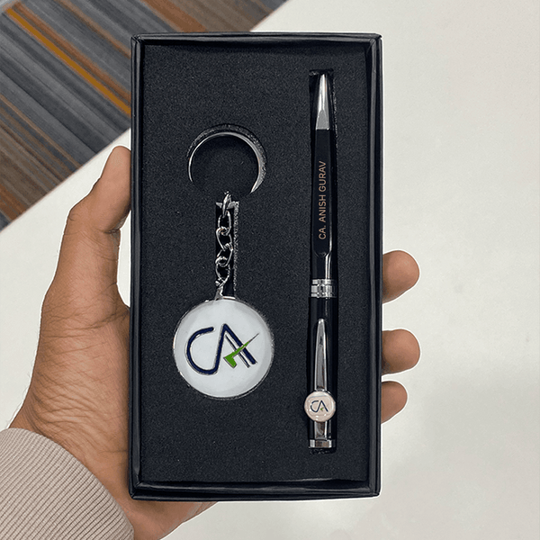 Personalized Premium Pen & Keychain Set for CA's | Customized Gift - Gift Lift