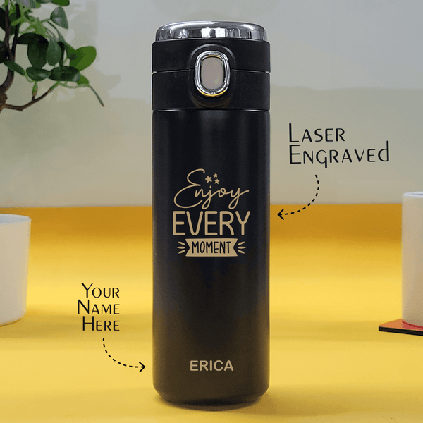 Personalized Premium Vacuum Flask Enjoy Every Moment - Engraved (Hot & Cold Vacuum Flask) - Gift Lift