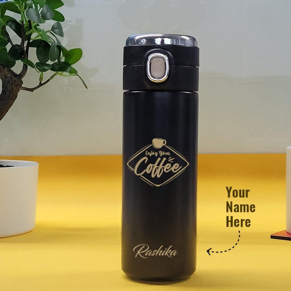 Personalized Premium Vacuum Flask Good Vibes design on it - Engraved (Hot & Cold Vacuum Flask) - Gift Lift
