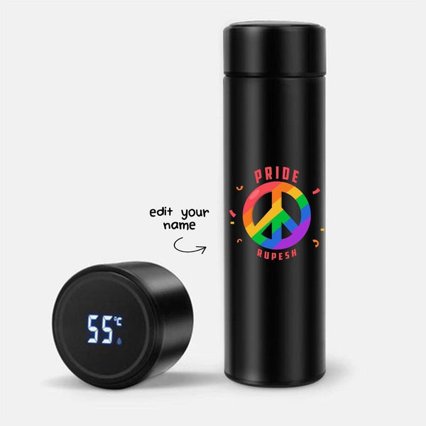 Personalized Pride & Peace Art Temperature Bottle (Hot & Cold Vacuum Flask) - Gift Lift