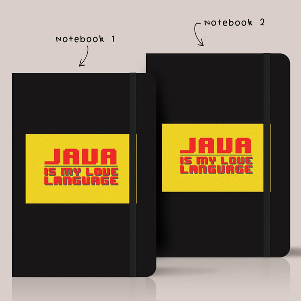 Personalized set of 2 Notebook for Engineers - JAVA is my love language - Gift Lift