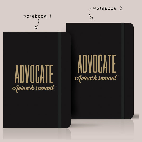 Personalized set of 2 Notebooks for Advocates - Advocate Typo - Gift Lift