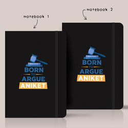 Personalized set of 2 Notebooks for Advocates - Born to Argue - Gift Lift