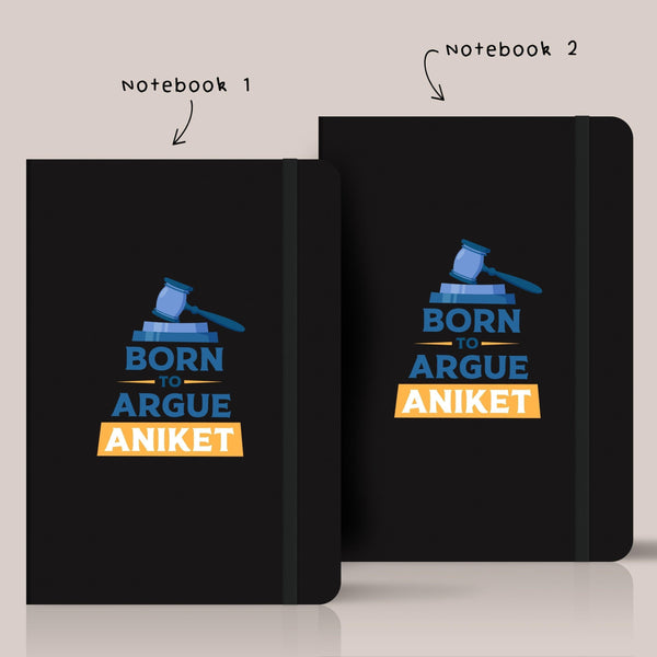 Personalized set of 2 Notebooks for Advocates - Born to Argue - Gift Lift